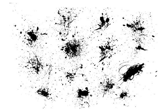 Download Various Ink Blot Splatters Design Set - Splatter Collection