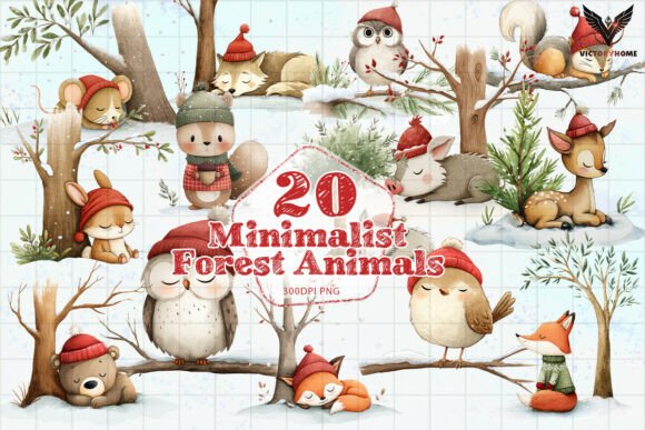 Download Minimalist Forest Animals PNG - Forest animals png Collection